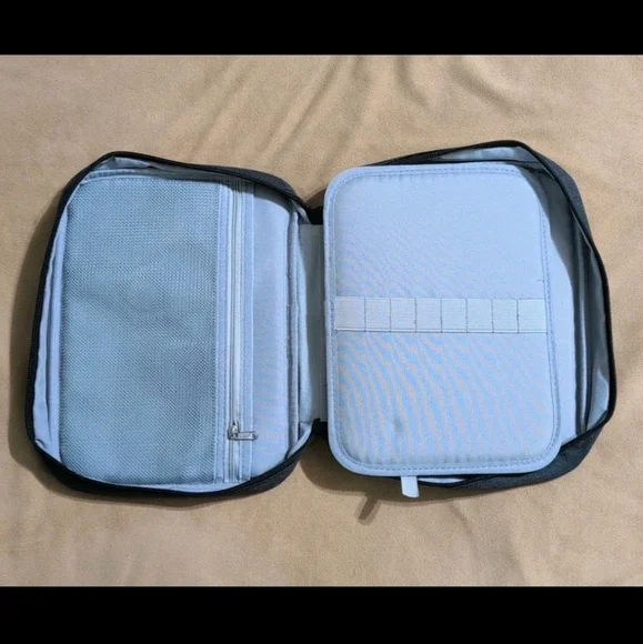 Bible Carrying Book Case Black and Gray Bag Scout Book Cover Handle - Picture 6 of 11